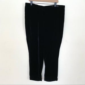 NWT J. Jill black velvet pants size Large